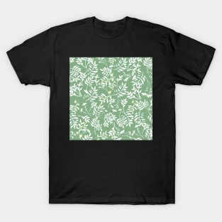 Willow green spring watercolor leaves and branches T-Shirt